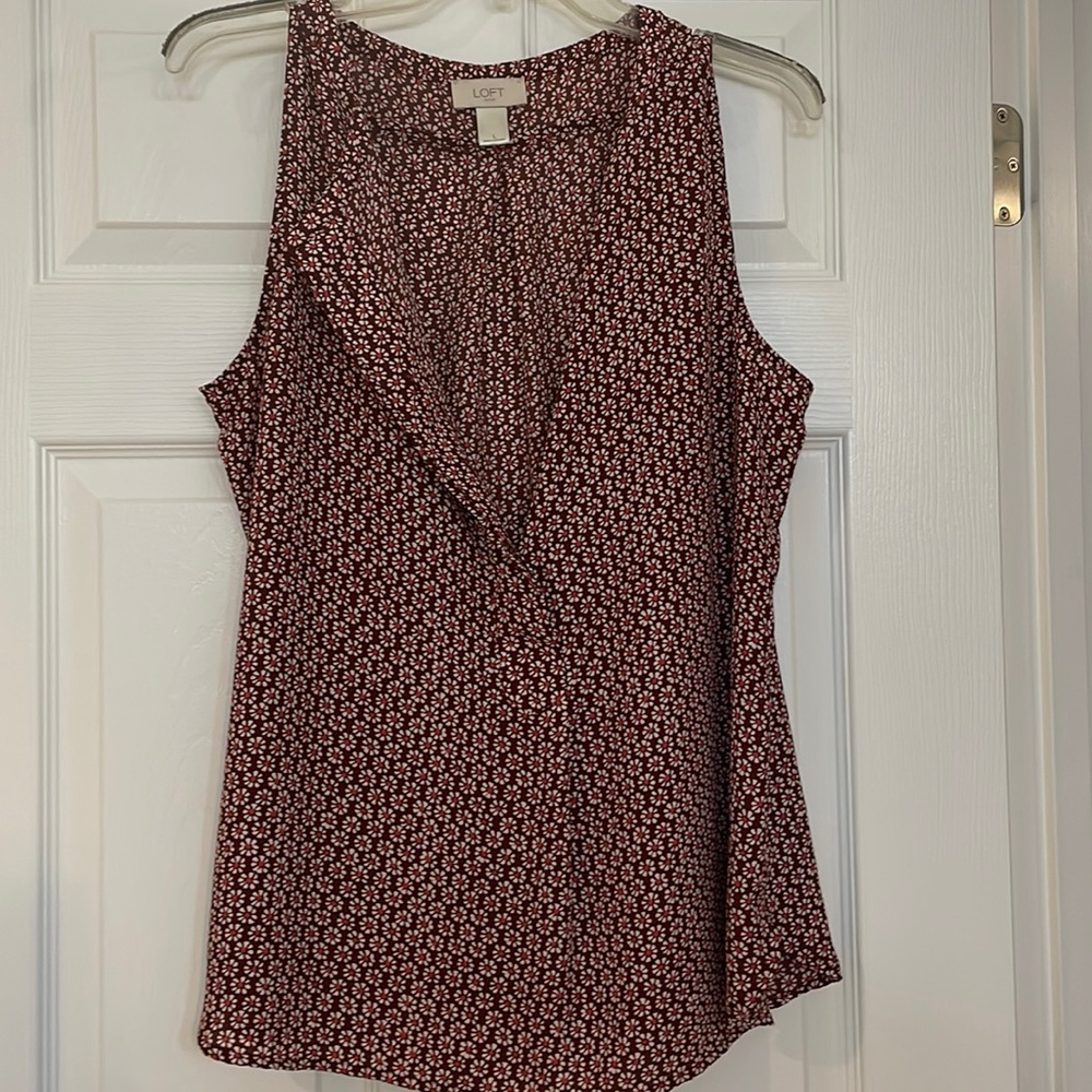 Button down sleeveless blouse from The Loft